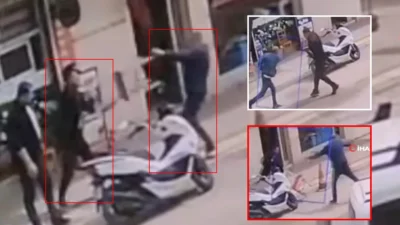Adana’da dehşet anları! Bıçaklı saldırı güvenlik kamerasına yansıdı: Sandalye ile kendini savundu ama…